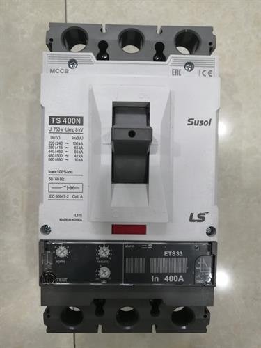 MCCB LS 3P 400A 65kA ( TS400N ETS33 ) chỉnh dòng điện tử 13 bước  0.4~1.0In